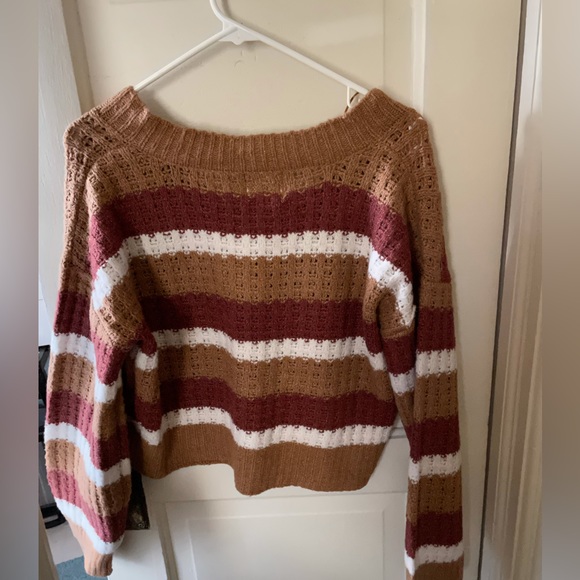 NWT cropped striped sweater M - Picture 4 of 4